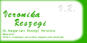 veronika reszegi business card